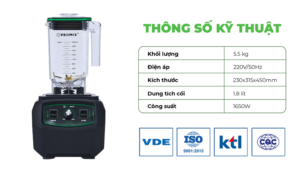 Thông số kỹ thuật Promix PM-1001
